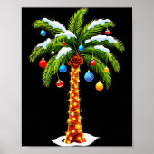 Christmas Palm Tree Hawaiian Trocal Xmas  Poster (Voorkant)