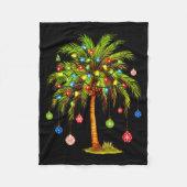 Christmas Palm Tree Light Hawaiian Trocal Xmas  Fleece Deken (Voorkant)