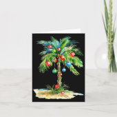 Christmas Palm Tree Light Hawaiian Trocal Xmas Men Kaart (Voorkant)
