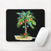 Christmas Palm Tree Light Hawaiian Trocal Xmas Men Muismat (Met muis)