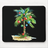 Christmas Palm Tree Light Hawaiian Trocal Xmas Men Muismat (Voorkant)