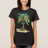 Christmas Palm Tree Light Hawaiian Trocal Xmas Men T-shirt (Voorkant)