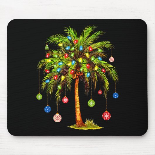 Christmas Palm Tree Light Hawaiian Trocal Xmas  Muismat (Voorkant)