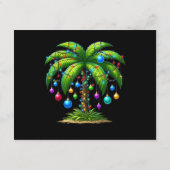 Christmas Palm Tree Light Hawaiian Tropical New Ye Informatiekaartje (Achterkant)