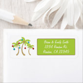 Christmas palm tree ornament retour adreslabels etiket (Insitu)