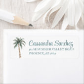 Christmas Palm Tree Retouradres Label (Insitu)