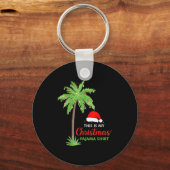 Christmas Palm Tree This Is My Christmas Pajama Xm Sleutelhanger (Voorkant)