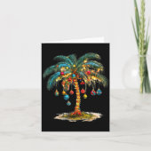 Christmas Palm Tree Women Funny Hawaiian Beach Tro Kaart (Voorkant)
