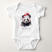 Christmas Panda", aanpasbaar Romper (Voorkant)