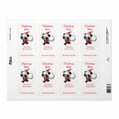 Christmas Panda Beer Mini Bierlabel Etiket (Full Sheet)