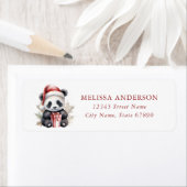 Christmas Panda retour adreslabels Etiket (Insitu)