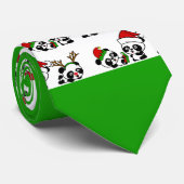 Christmas Pandas Stropdas (Opgerold)