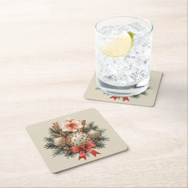 Christmas Panettone Arrangement Kartonnen Onderzetters