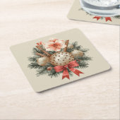 Christmas Panettone Arrangement Kartonnen Onderzetters (Schuin)