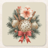 Christmas Panettone Arrangement Kartonnen Onderzetters (Voorkant)