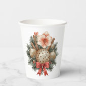 Christmas Panettone Arrangement Papieren Bekers (Voorkant)