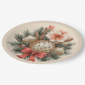 Christmas Panettone Arrangement Papieren Bordje (Gekanteld)