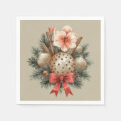 Christmas Panettone Arrangement Servet (Voorkant)