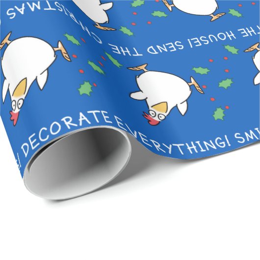 CHRISTMAS PANIC CHICKEN 2 van Sandra Boynton Cadeaupapier (Rol Hoek)