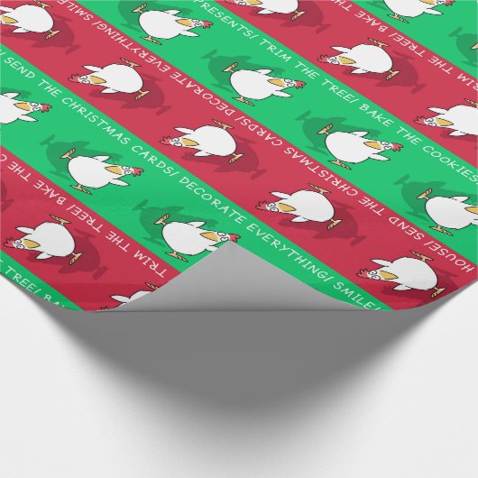 CHRISTMAS PANIC CHICKEN by Sandra Boynton Cadeaupapier (Hoek)