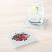 Christmas Paper Coasters  Glazen Onderzetter (Schuin)