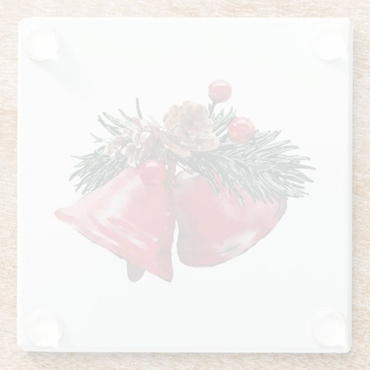 Christmas Paper Coasters  Glazen Onderzetter (Achterkant)