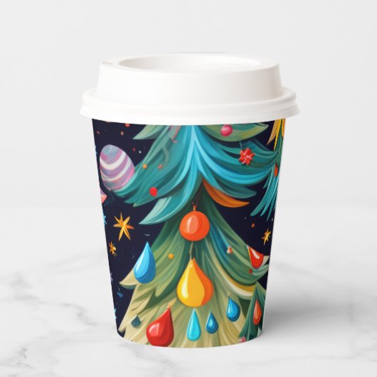Christmas Paper cup Papieren Bekers (Achterkant)