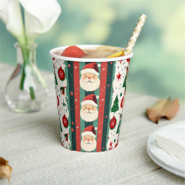 Christmas Paper Cup – Santa Claus Papieren Bekers