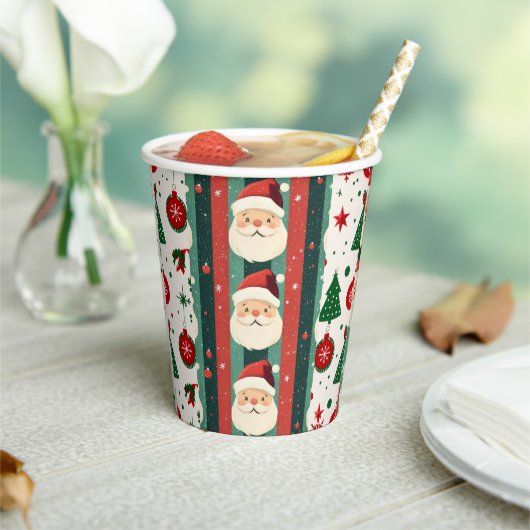 Christmas Paper Cup – Santa Claus  Papieren Bekers (Insitu)