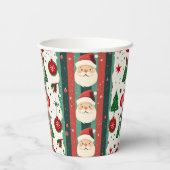 Christmas Paper Cup – Santa Claus  Papieren Bekers (Achterkant)