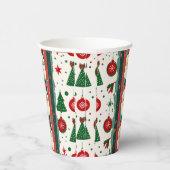 Christmas Paper Cup – Santa Claus  Papieren Bekers (Rechts)