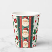 Christmas Paper Cup – Santa Claus  Papieren Bekers (Voorkant)