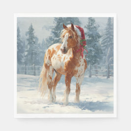 Christmas Paper Napkin/Beautiful Appalossa Horse  Servet