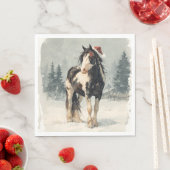 Christmas Paper Napkin / Beautiful Paint Horse  Servet (Insitu)