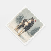 Christmas Paper Napkin / Beautiful Paint Horse  Servet (Hoek)