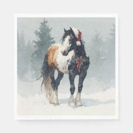 Christmas Paper Napkin / Beautiful Paint Horse  Servet