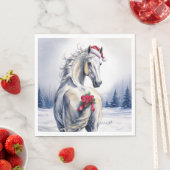 Christmas Paper Napkin / Beautiful white horse Servet (Insitu)