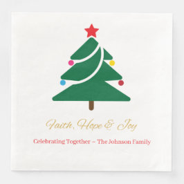Christmas Paper Napkin with Holiday Motifs Servet