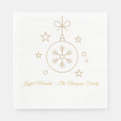Christmas Paper Napkin with Metallic Foil Accents Servet (Voorkant)