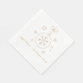 Christmas Paper Napkin with Metallic Foil Accents Servet (Hoek)