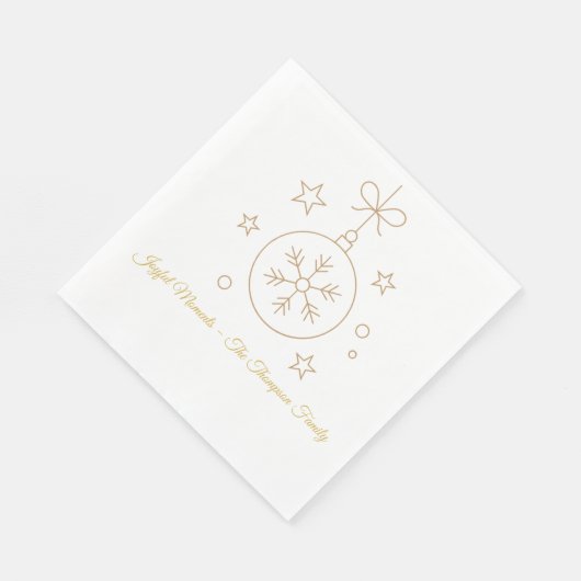 Christmas Paper Napkin with Metallic Foil Accents Servet (Hoek)