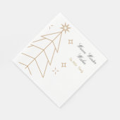 Christmas Paper Napkin with Minimalist Trees & Sno Servet (Hoek)