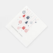 Christmas Paper Napkin with Rustic Holiday Servet (Hoek)