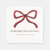 Christmas Paper Napkin with Trees & Hearts Servet (Voorkant)