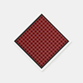 Christmas Paper Napkins Red & Black Buffalo Plaid Servet (Hoek)