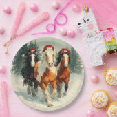 Christmas Paper Plate / Beautiful Galloping Horse Papieren Bordje (Feest)
