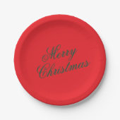 Christmas Paper Plate – Festive Holiday Tableware Papieren Bordje (Voorkant)