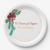 Christmas Paper Plates – Festive Holiday Papieren Bordje (Voorkant)