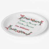 Christmas Paper Plates – Holiday Celebrations Papieren Bordje (Gekanteld)