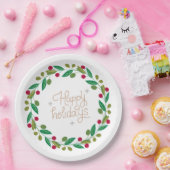 Christmas Paper Plates– Holiday Party Dining Papieren Bordje (Feest)